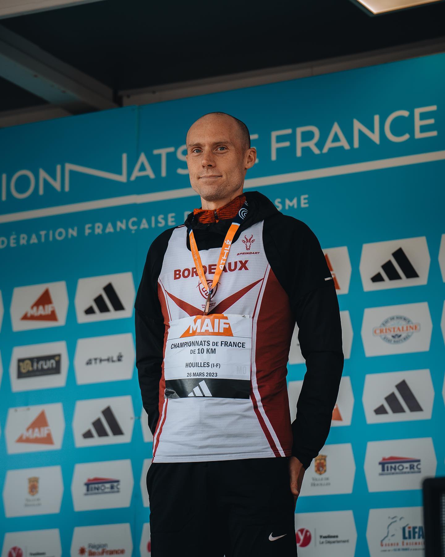 Jeff LASTENNET m\xe9daill\xe9 de bronze en M0 aux Championnats de France de 10km