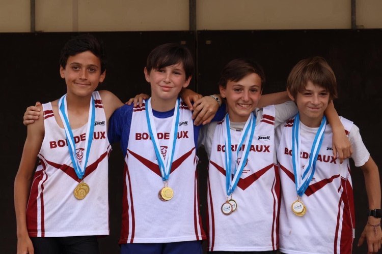 podiums des U14 du Stade Bodelais Athlétisme aux championnats de Gironde