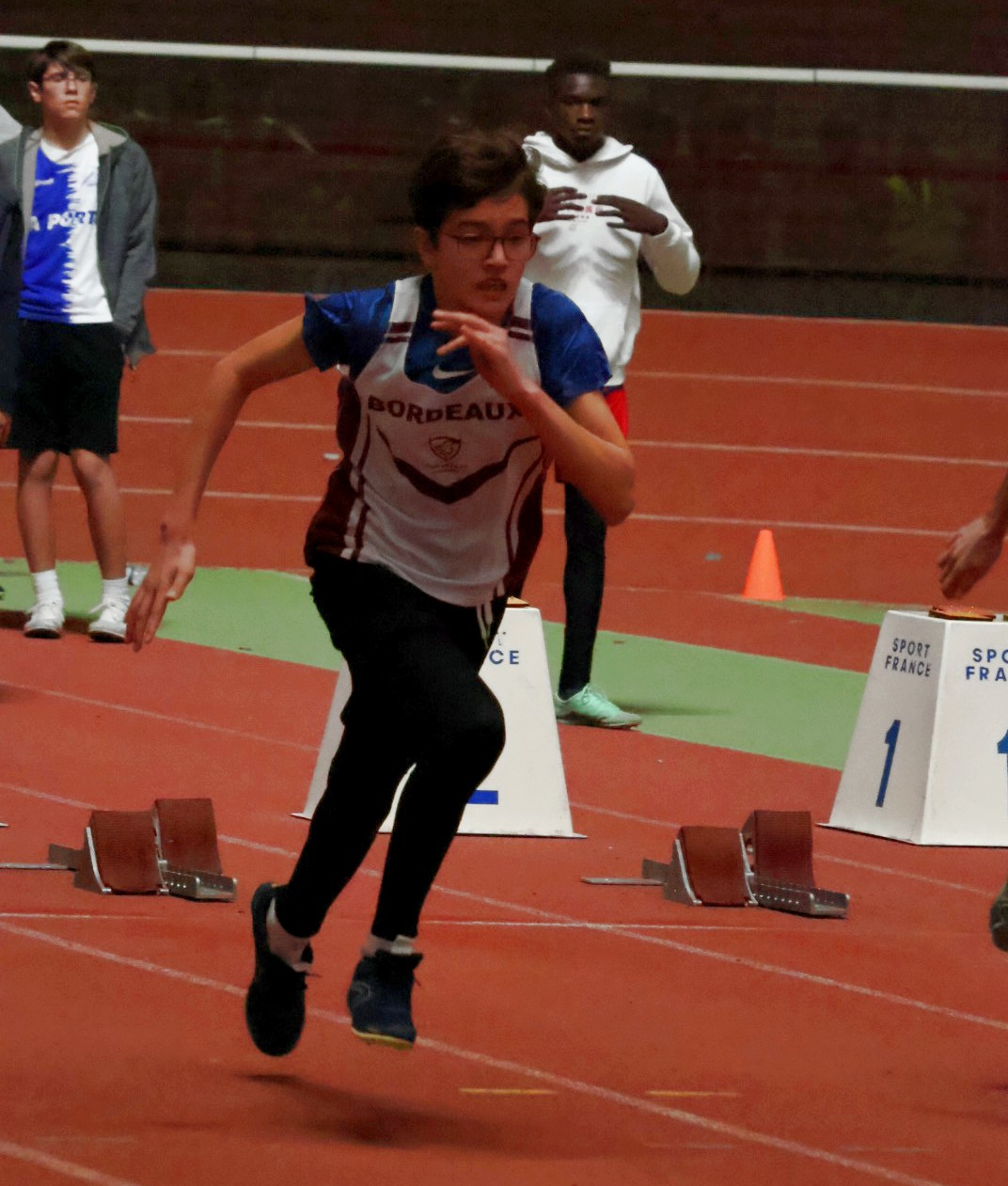 Athlète du Stade Bordelais Athlétisme aux Championnats de Gironde U16